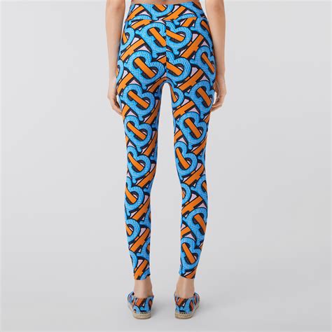 burberry monogram print stretch nylon leggings|burberry women's pants.